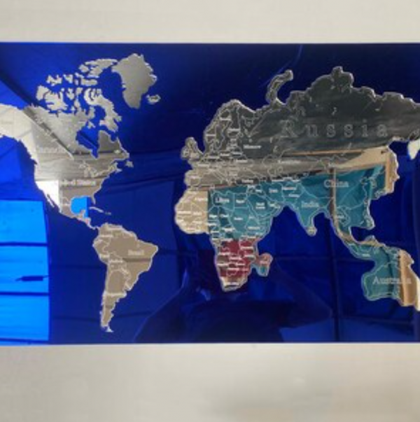 Cermin Dekoratif Bentuk Peta Lautan